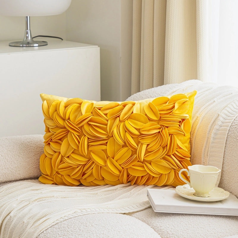 Cute Letter Flower Velvet Throw Pillow Cover for Couch Sofa Decor|Home Decor Pillows