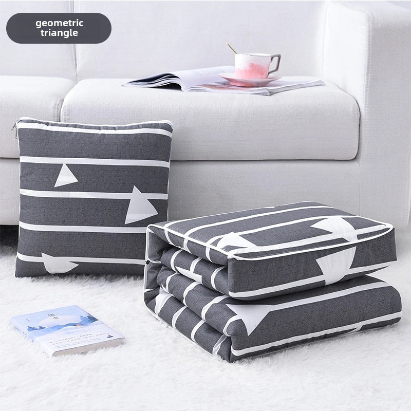 Dual-Use Home and Office Nap Pillow Quilt with Air Conditioning Feature, Printed and Foldable for Easy Storage|Home Textiles & Bedding