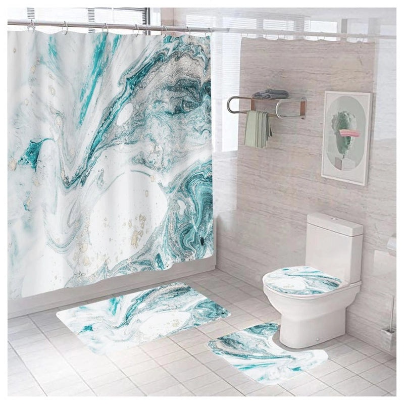 Modern Marble Pattern Polyester Shower Curtain for Bathroom|Bath & Shower Curtains