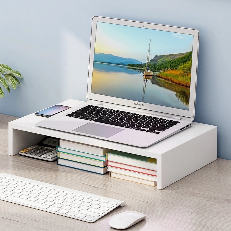 Elevated Desktop Computer Monitor Stand with Storage Rack for Office Organizing | Office Accessories