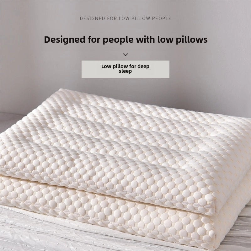 Water Cube Bean Pillow Pair | Cervical Support Low Pillow for Sleep Student Home Use | Soft Comfortable Pillow Core | Bedding Accessories