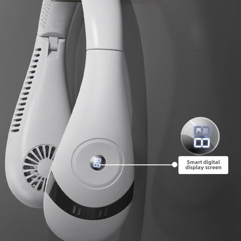 Portable Folding Neck Fan, Leadless Design, Large Wind Storage, Hands-Free Hanging Small Fan | Portable Fans