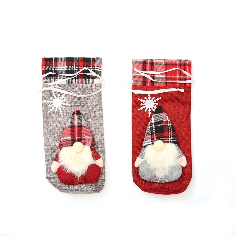 Christmas Forest Doll Wine Bottle Cover Gift Bag Set for Bar Restaurant Decoration|Home Decor & Party Supplies