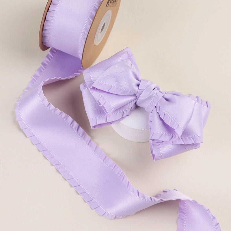 Thickened Ruffled Ribbon Bow Hair Clip High Density Wave Edge Skirt Decoration|Hair Accessories