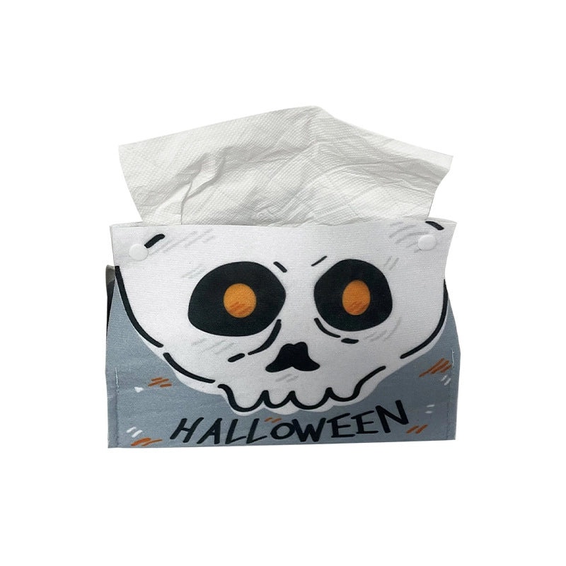 Halloween Pumpkin Skull Tissue Box Cover Nonwoven Party Decoration|Home Decor