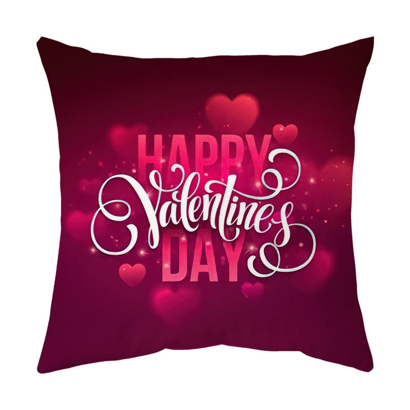 Valentine's Day Romantic Letter Landscape Plush Pillow Covers for Couch and Sofa Decor | Home Decor