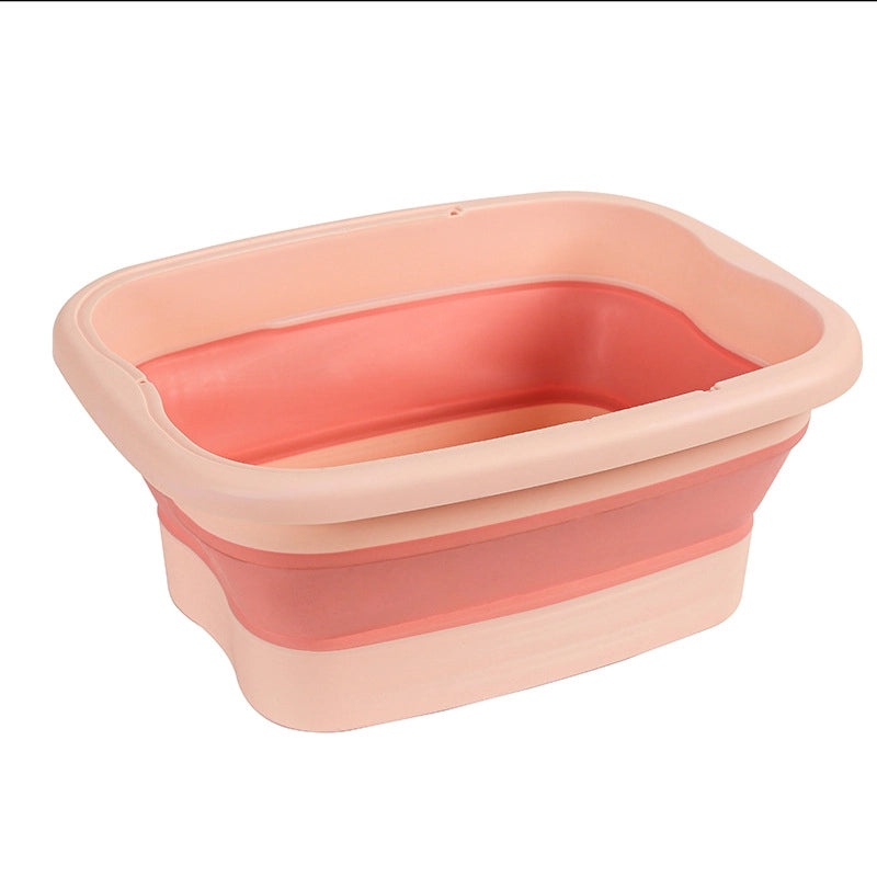 Minimalist Color Block Plastic Feet Washing Basin for Bathing | Bathroom Accessories