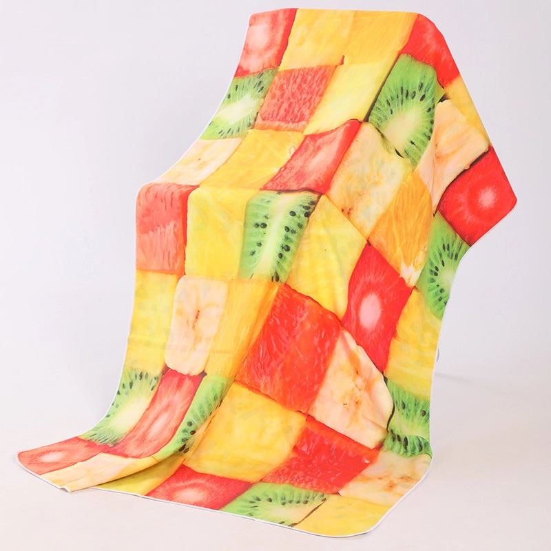 Underwater Animal Print Double-Sided Velvet Polyester Bath Towel | Bath & Beach Towels