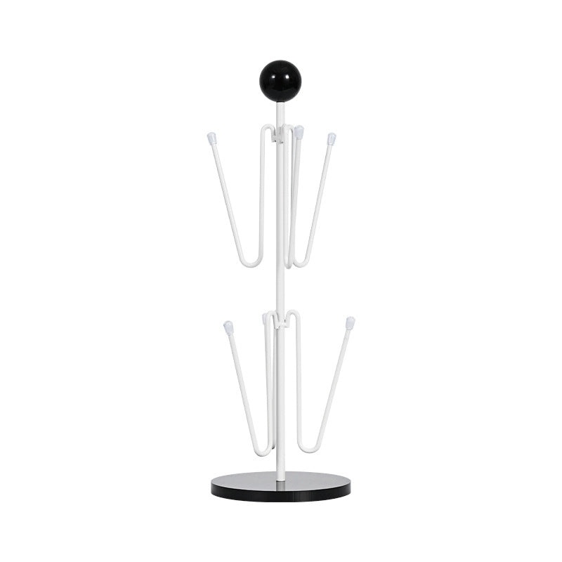 Double-layer Glass Cup Holder Upside-down Tea Mug Storage Rack for Desktop | Home & Kitchen Accessories