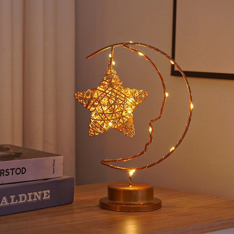 Minimalist Star and Moon LED Night Lights for Indoor Graduation Party | Home Decor & Lighting