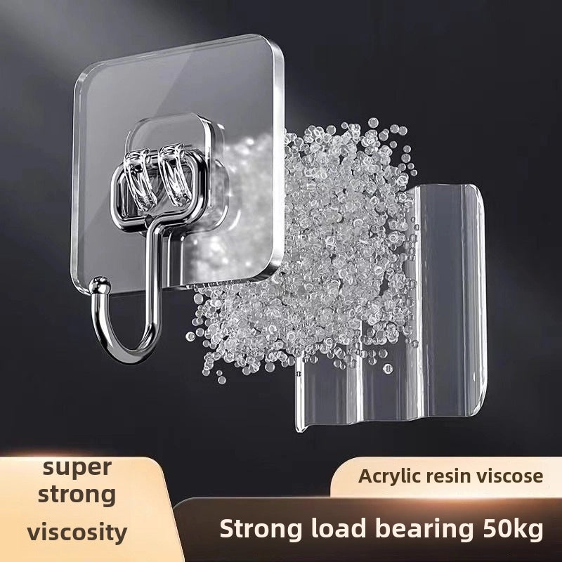 Large Transparent Strong Adhesive Hook for Kitchen & Bathroom | Home & Living Accessories