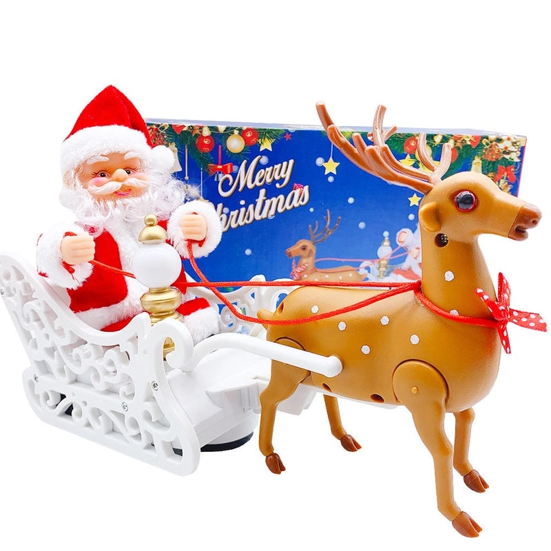 Christmas Fiber Optic Climbing Ladder Red White Double and Single with Santa Deer and Sleigh Decorations|Holiday Decorations