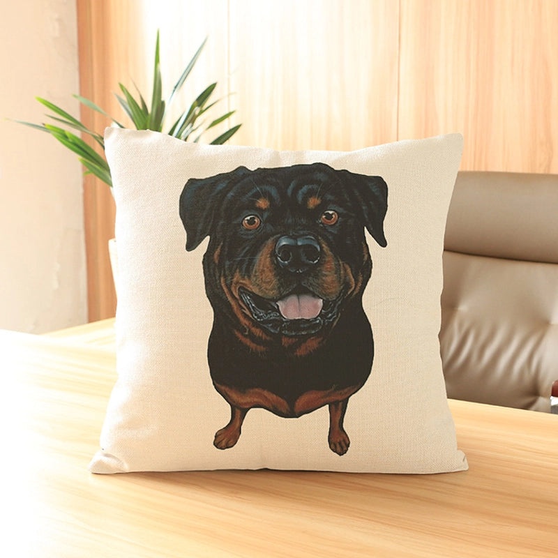 Adorable Dog Pattern Polyester Pillow Covers for Couch & Sofa Decor|Home Decor & Accessories