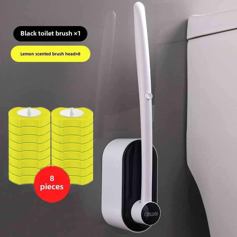 Disposable Long Handle Toilet Brush Set with Replaceable Heads for Household Deep Cleaning|Home Cleaning Supplies