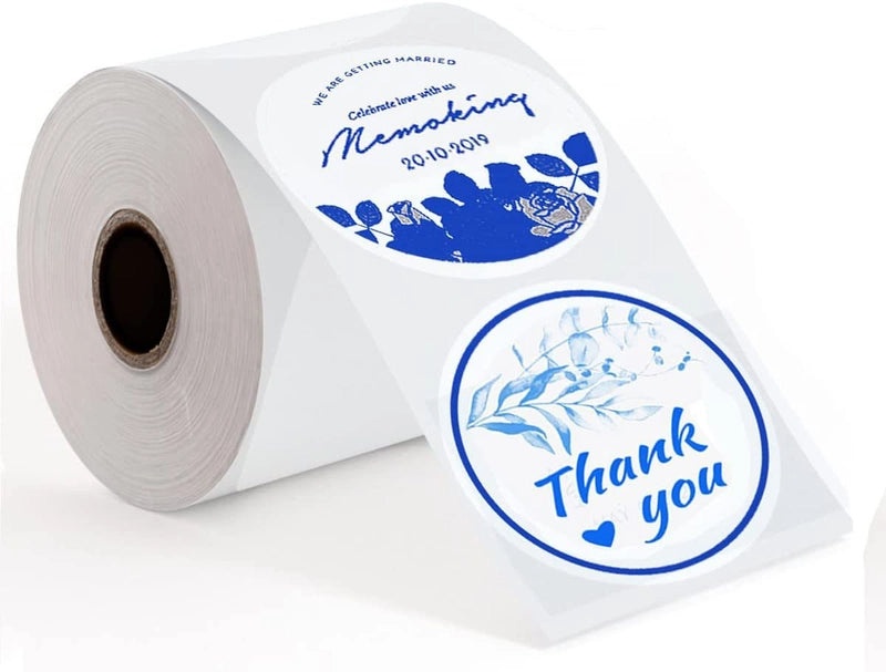 Phomemo Round Waterproof Thermal Label Paper Self-Adhesive Electronic Logistics Shipping Labels|打印耗材