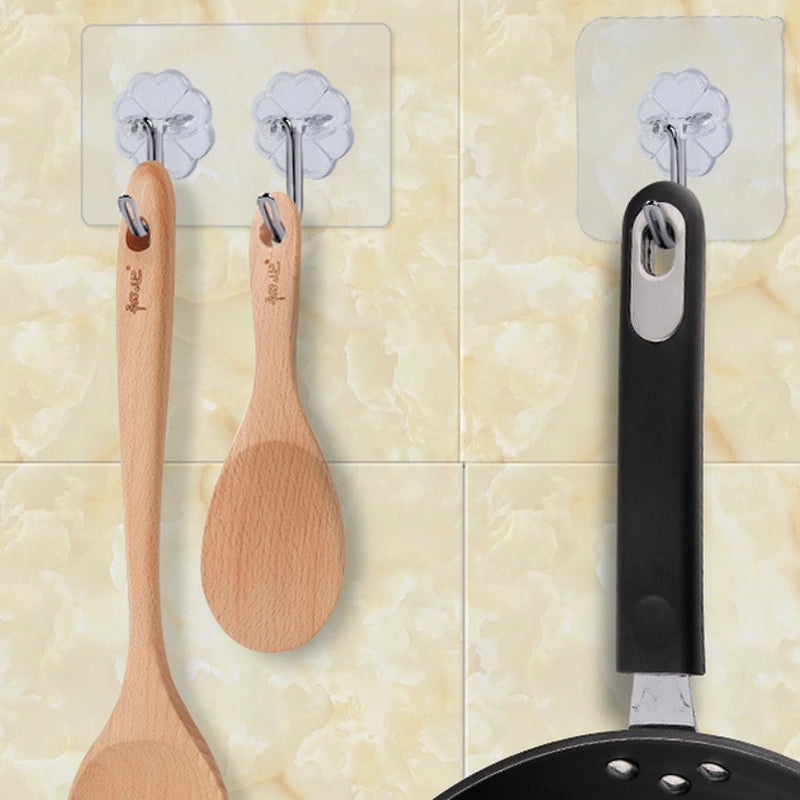 100 Pieces Minimalist Square Plastic Hooks for Wall Hanging | Home Organization Accessories