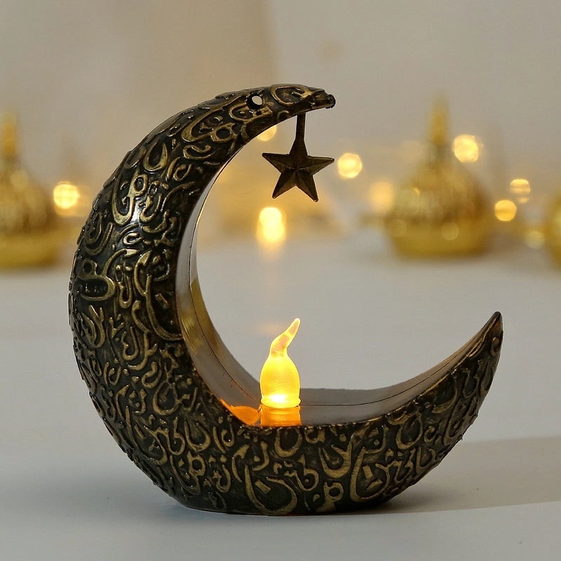 Retro Moon-Shaped Plastic Night Lights for Party | Home Decor & Lighting