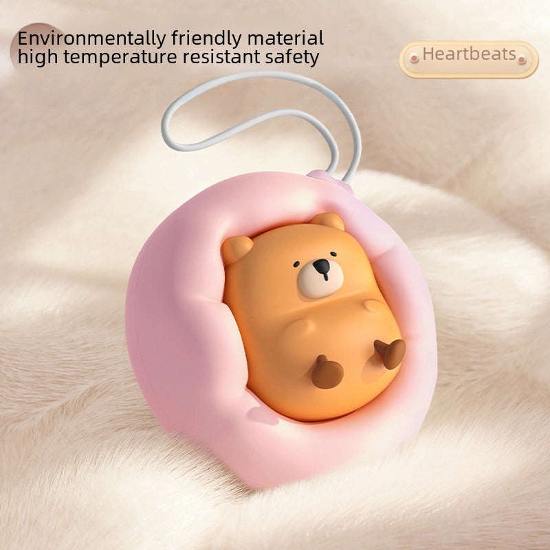 USB Rechargeable Bear Hand Warmer with Two Heat Settings Portable Student Gift Custom Logo|Winter Accessories