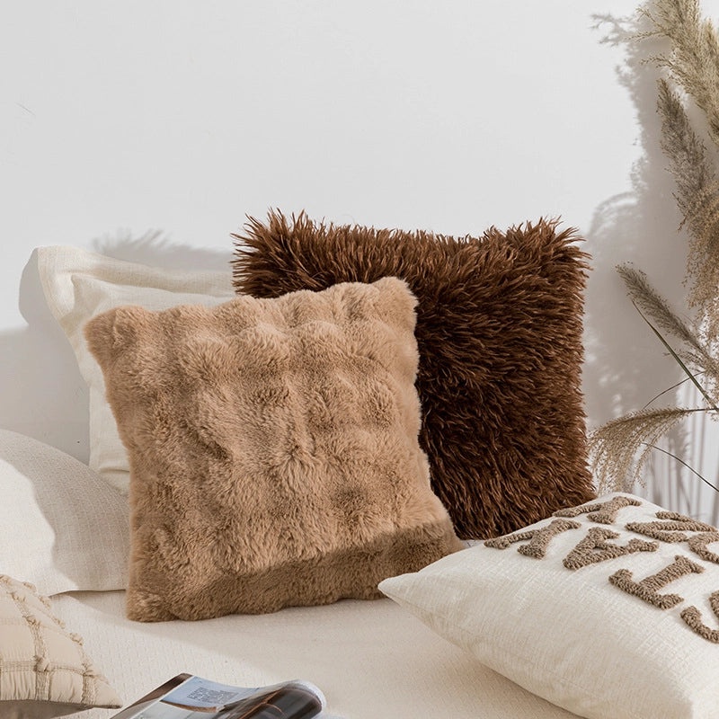 Solid Color Polyester Pillow Covers for Home Decor|Home Textiles & Bedding