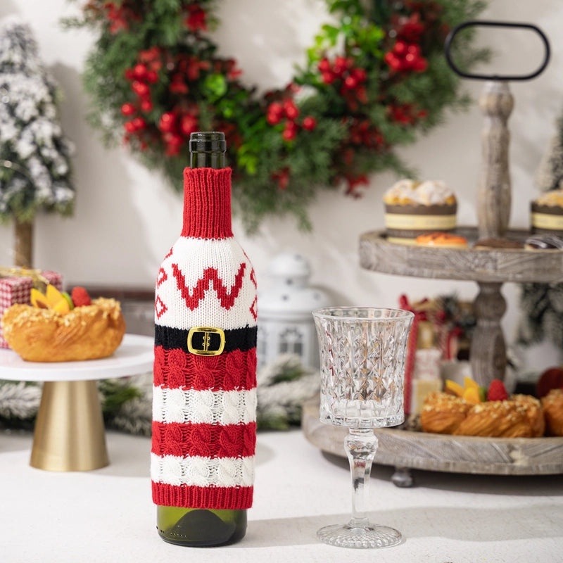 Christmas Nordic Style Cute Letter Polyester Party Festival Bottle Cover|Home Decor & Party Supplies