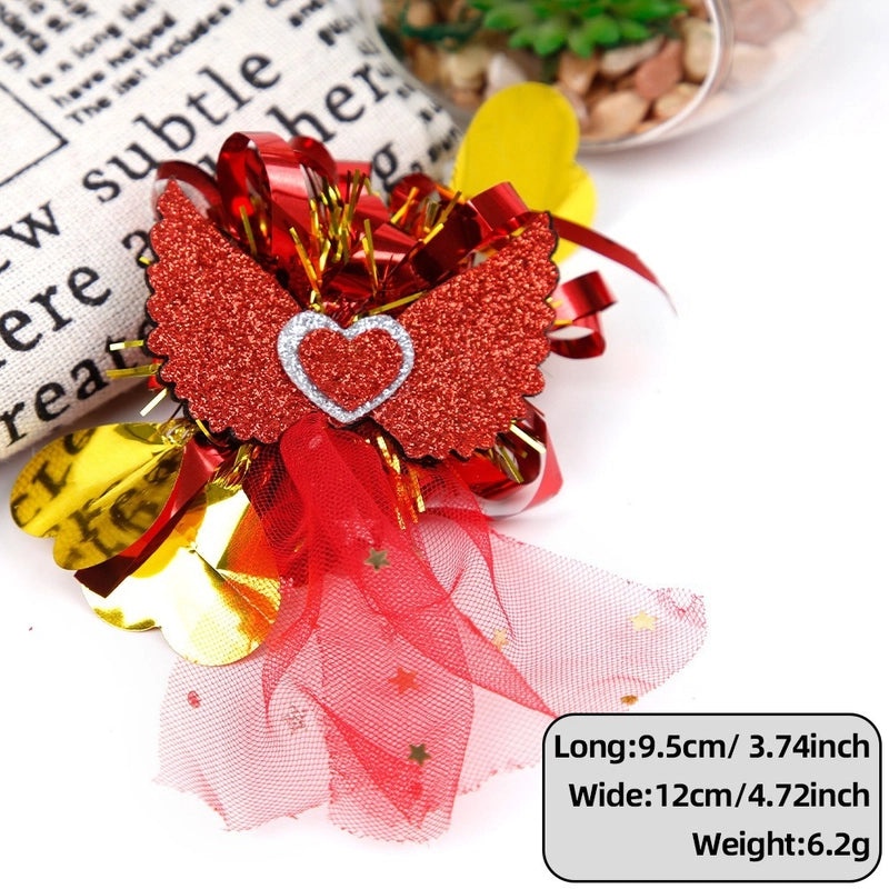Valentine's Day Rose Heart Hairpin Classic Letter Design Felt Cloth Party Accessory 1 Piece|Hair Accessories