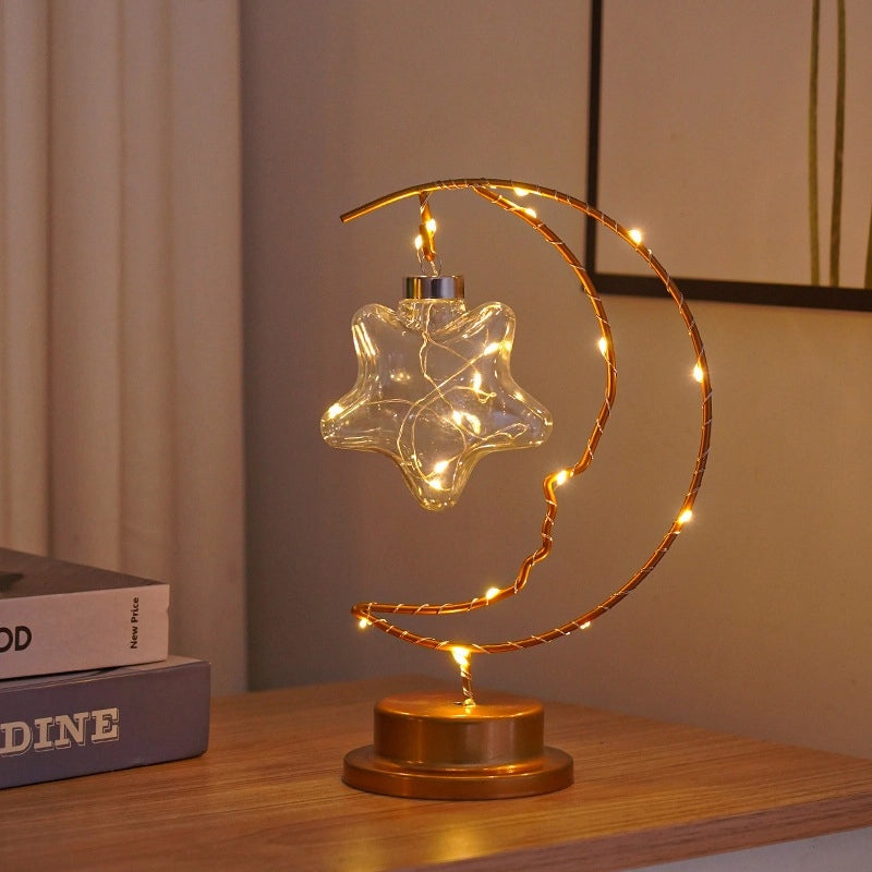 Minimalist Star and Moon LED Night Lights for Indoor Graduation Party | Home Decor & Lighting