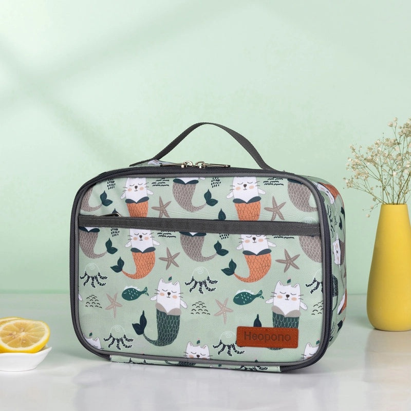 Leopard Print Insulated Lunch Bag Portable Cooler Bag for Students|Lunch Bags