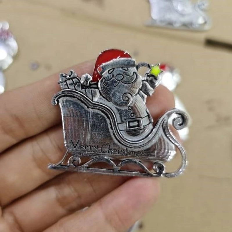 Christmas Tree Snowman Santa Claus Pendant Holiday Metal Charms | Christmas Jewelry