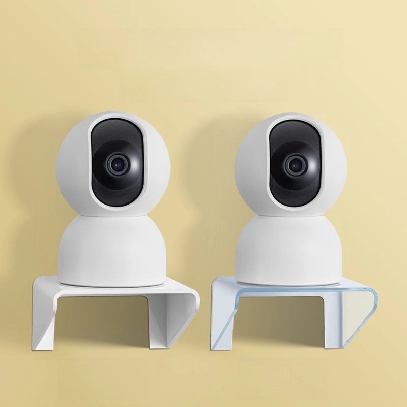 Japanese-style Round Seamless Wall-mounted Camera Bracket Multi-functional Nail-free Small Storage Rack|Home Security Accessories