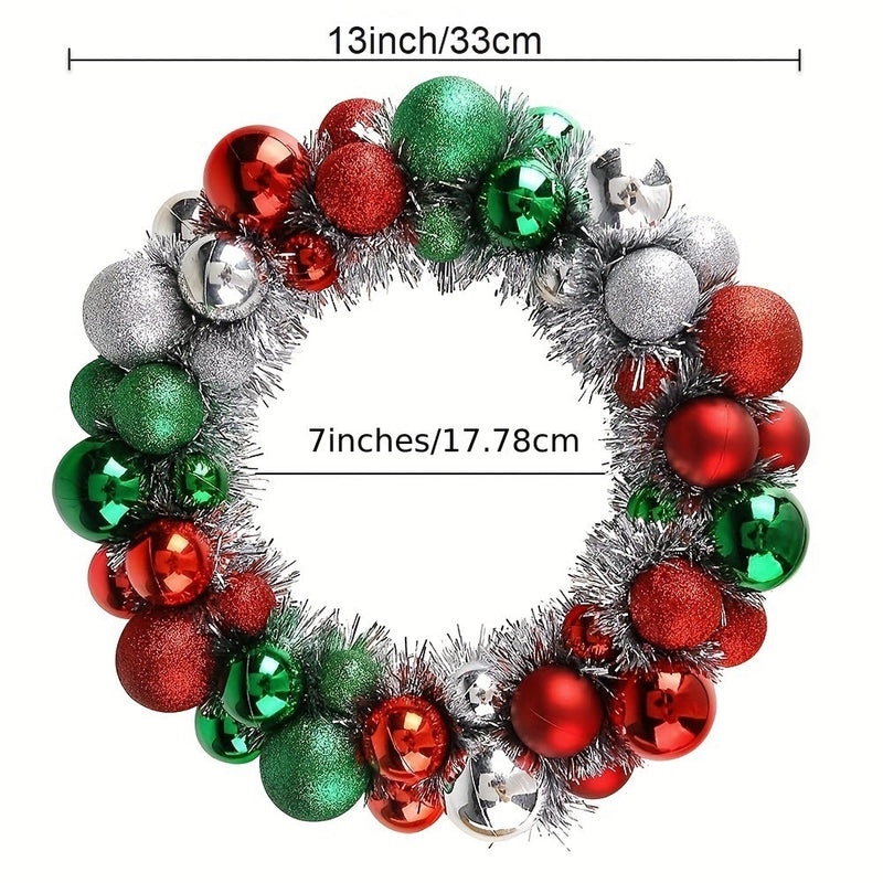 Black Gold Christmas Ball Garland Door Hanging Decorations 66PCS|Holiday Decorations