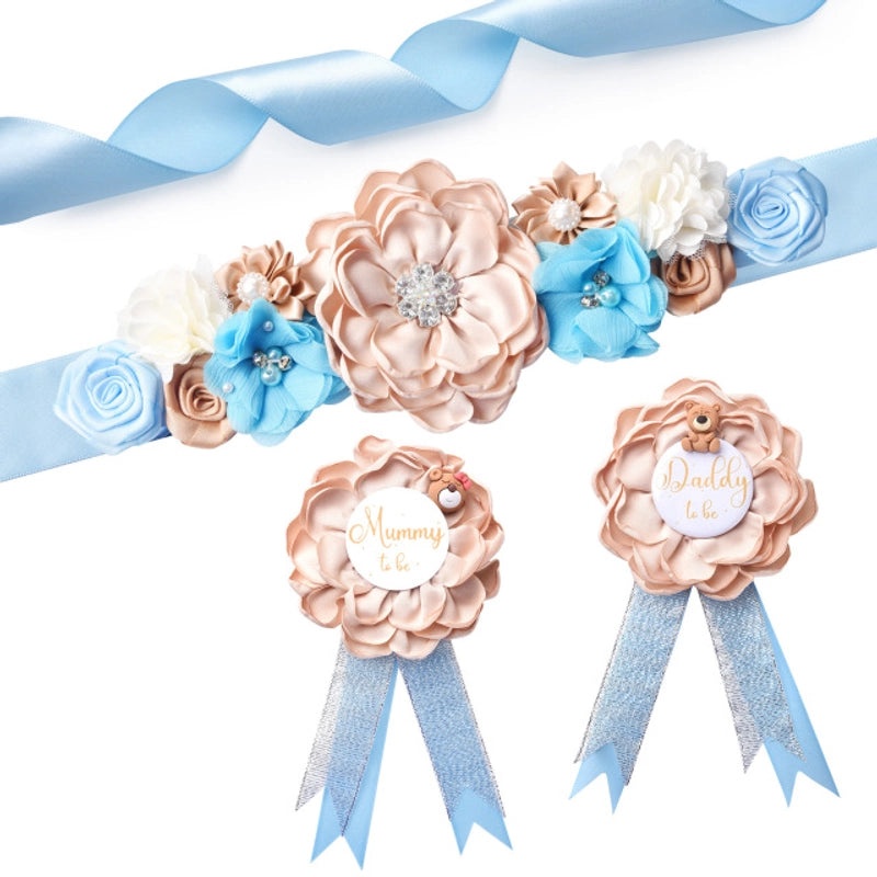 Mom To Be Flower Belt Baby Shower Corsage Badge Decorative Accessory | Baby Shower Accessories