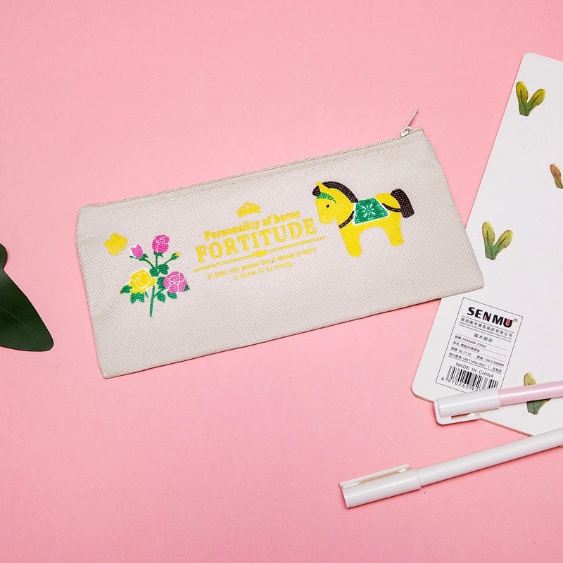 2 Pieces Red Leather Pencil Cases Simple Design for Office, School, and Home Use|Stationery & Office Supplies