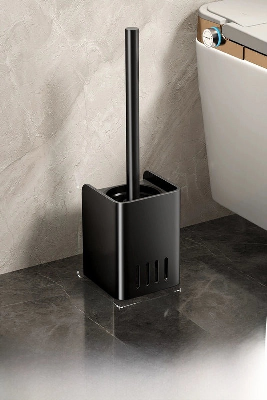 Light Luxury Wall-Mounted Toilet Brush with Storage Rack | Bathroom Accessories