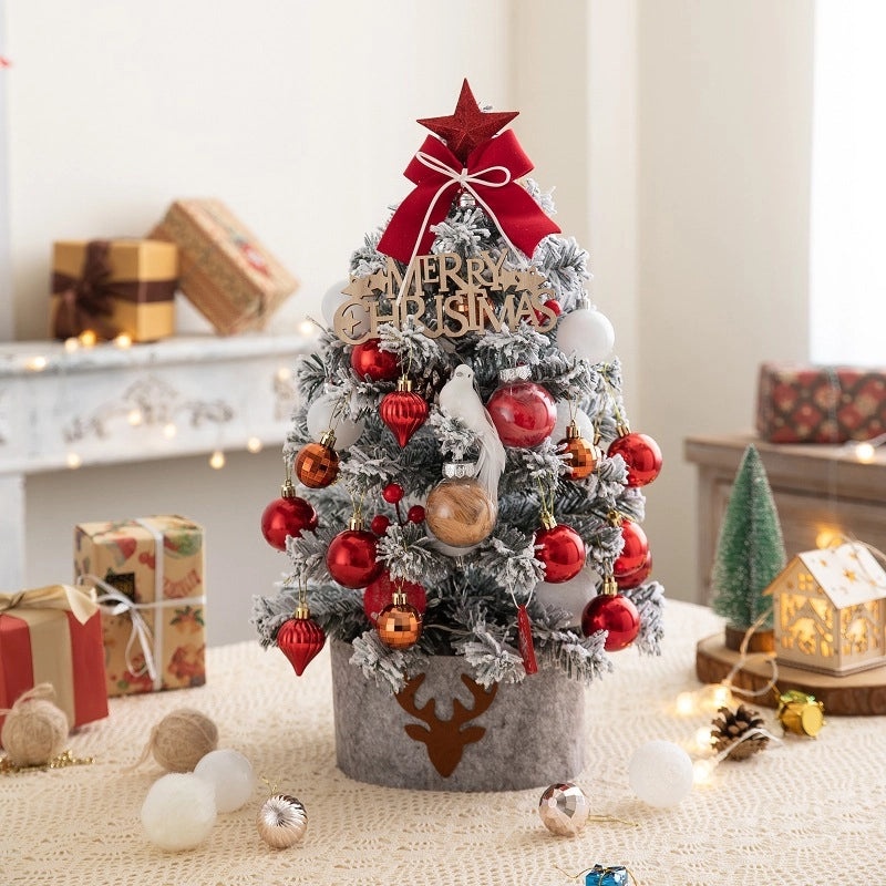 45cm Small Flocking Christmas Tree Set DIY Holiday Decoration Ornaments for Home | Christmas Decorations