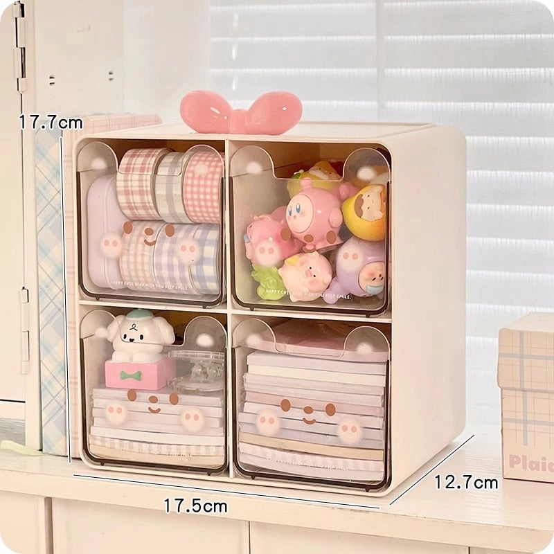 Cute Cartoon Pet Design Plastic Storage Box Organizer|Home Storage & Organization