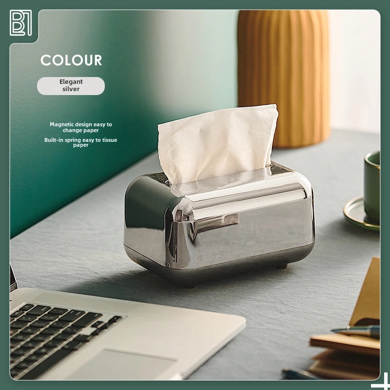 Electroplated Retro Luxury Tissue Box for Home and Living Room Desktop | Home Decor & Storage