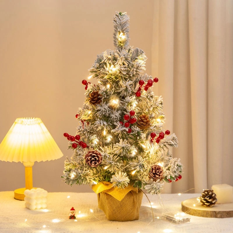 Mini Christmas Tree Set 50cm 60cm Small Desktop Holiday Decor|Home & Garden Decorations