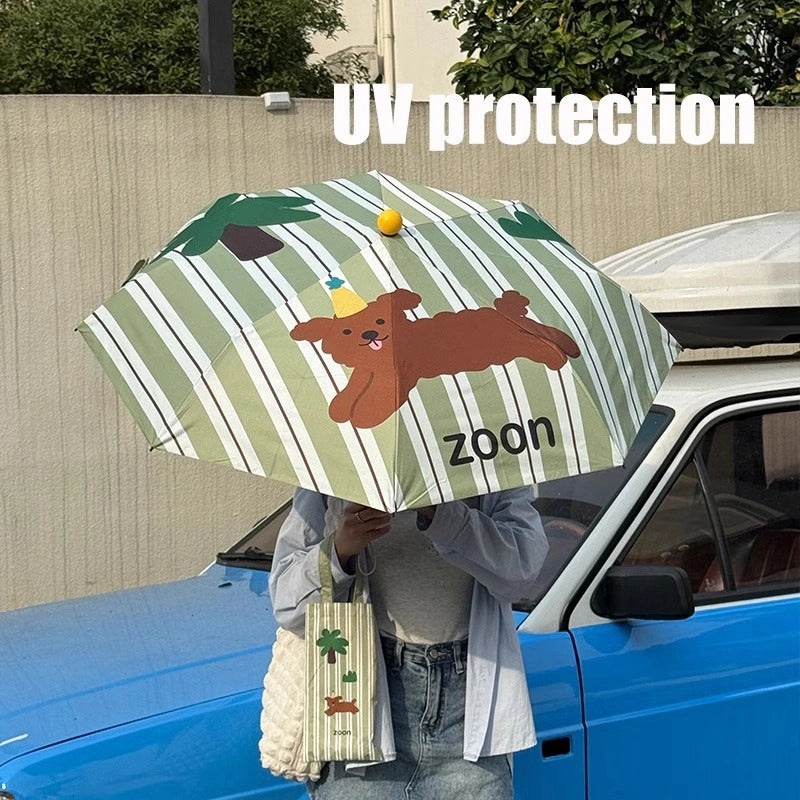 Haru Folding Designer Sun Umbrella for Women | High-grade UV Protection, Automatic, Dual-use | Women's Accessories|Umbrellas