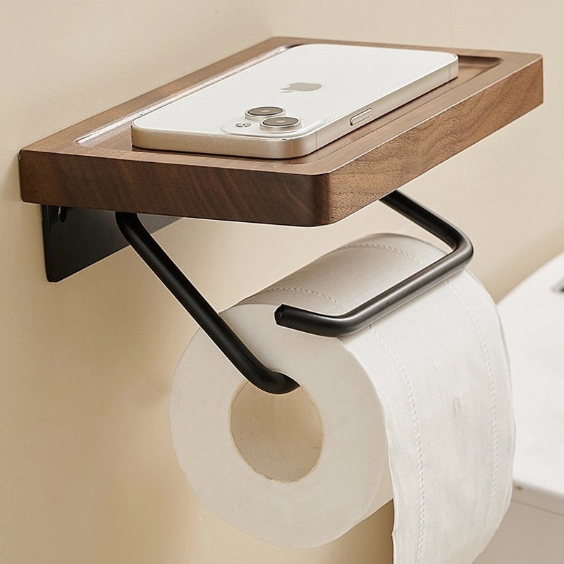 Elegant Solid Color Wooden and Aluminum Tissue Dispenser | Home & Living Accessories