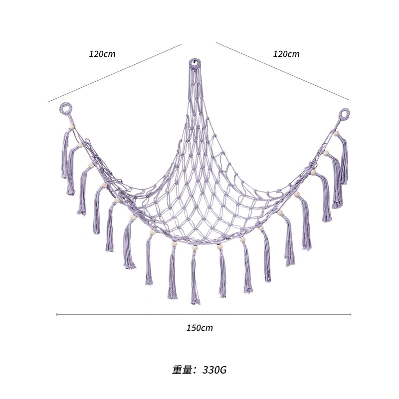 Bohemian Triangle Mesh Plush Toy Hammock Handwoven Lace Hanging Storage Organizer|Home & Living Storage