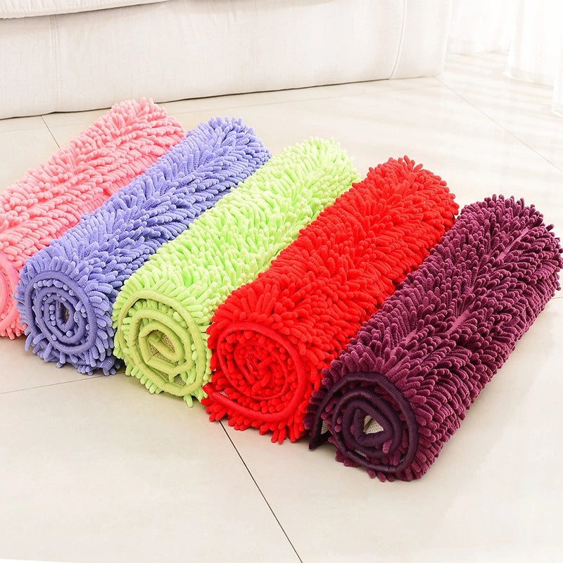 Chenille Floor Mats for Bedroom Kitchen Living Room Bathroom Non-Slip Absorbent Door Carpet|Home Decor & Floor Mats