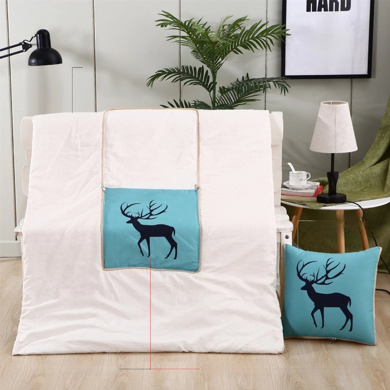 Custom Logo Pillow Quilt Dual-use Car Cushion & Sleeping Blanket Four-season Thin Blanket Gift Printing|汽车配件