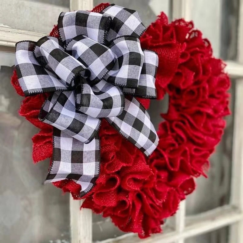 Red Heart Love Wreath with Big Arrow Romantic Valentine's Day Home Decor Gifts|Home Decor