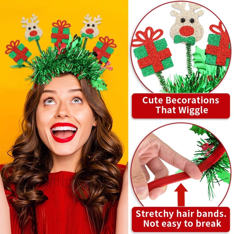 Christmas Cute IG Style Snowman & Elk Felt Hair Band Party Accessories|Holiday Hair Accessories