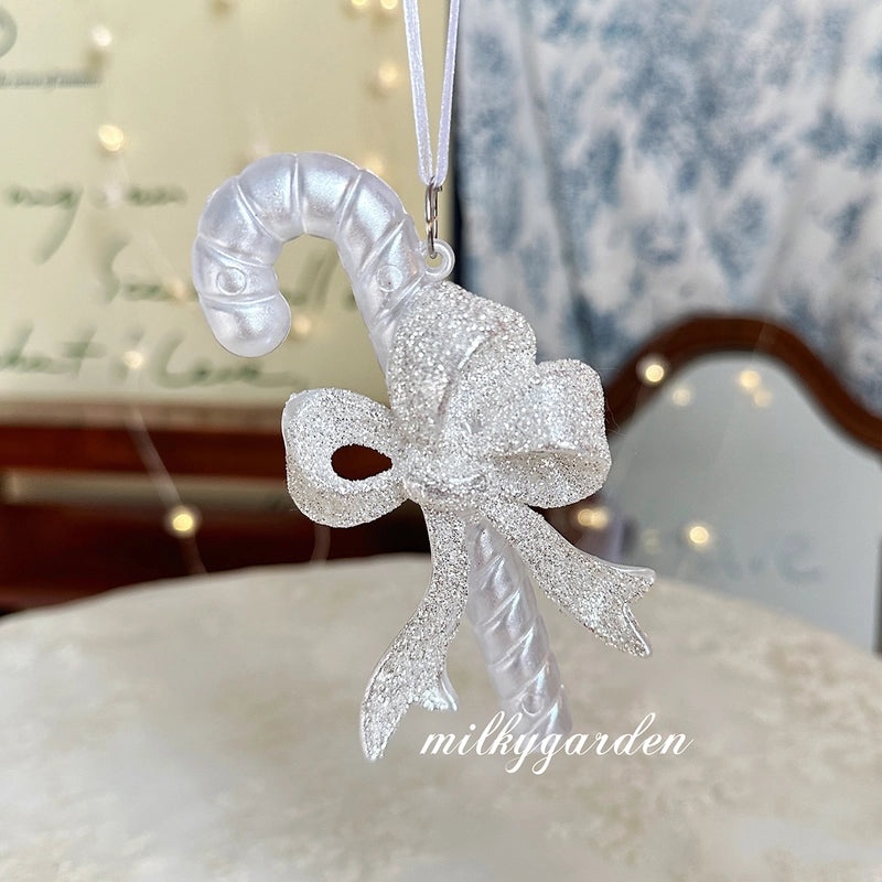 Milky Garden Glitter Christmas Tree Pendant Snowflake Star Angel Garland Hanging Ornament|Christmas Decorations