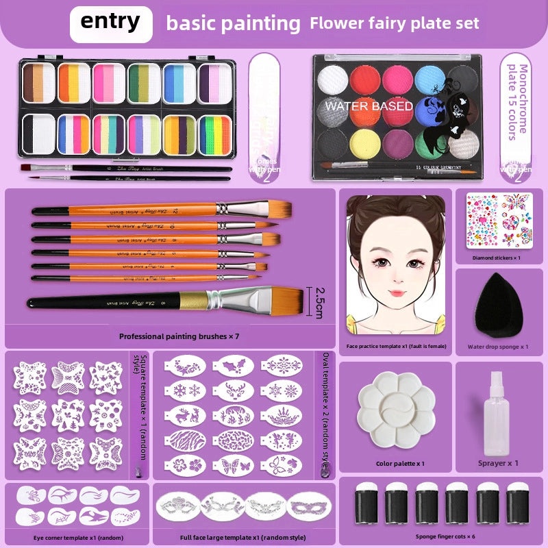 12-Color Face Paint Set for Kids Water-Soluble Safe Halloween Body Makeup|Children's Face Paint & Body Art