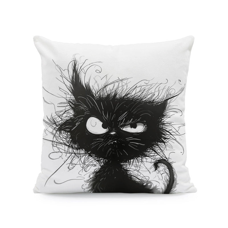 Adorable Cat Plush Pillow Covers for Couch and Sofa Decor|Home Decor Accessories
