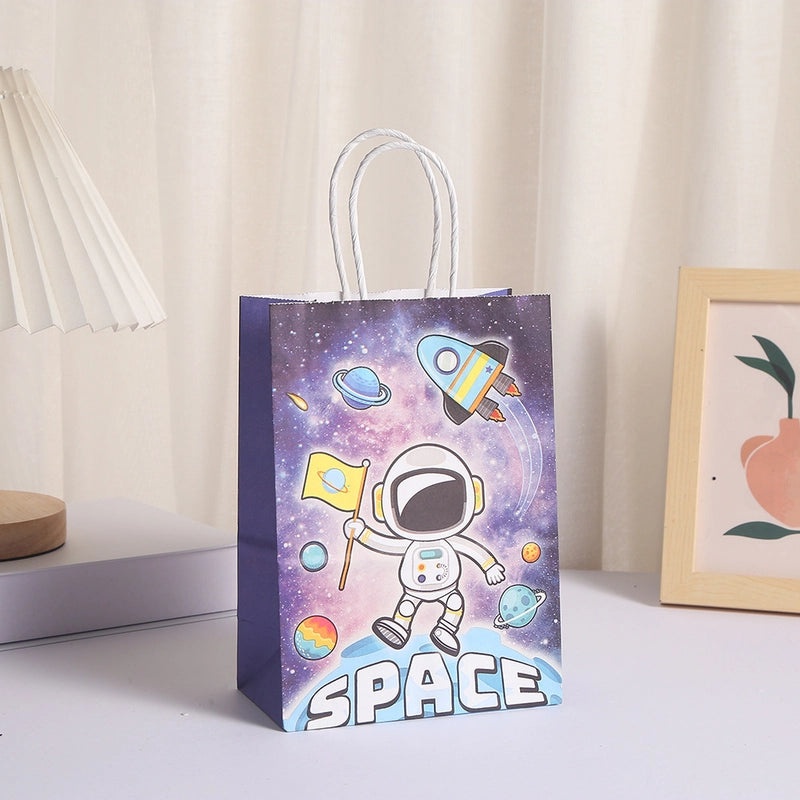 Spaceman Kraft Paper Tote Bag for Party Gifts and Clothing Packaging | Gift Bags & Packaging