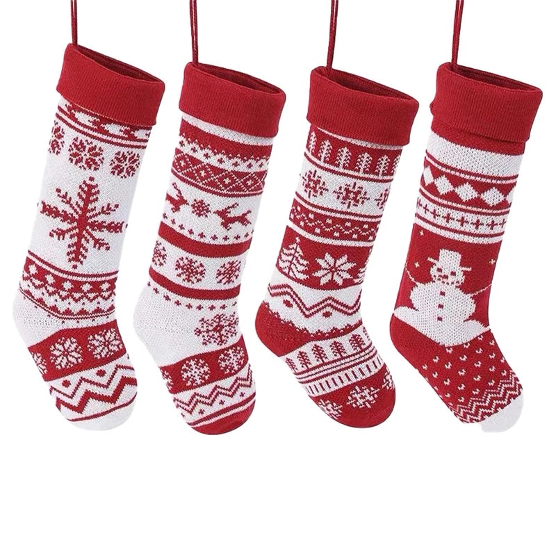 Cartoon Knitted Wool Christmas Socks Wall Hanging Pendant for Home Decoration|Home Decor