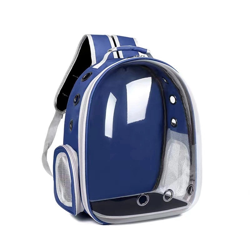 Minimalist Solid Color Pet Backpack Made of Durable PVC Oxford Cloth|Pet Carriers & Travel Bags